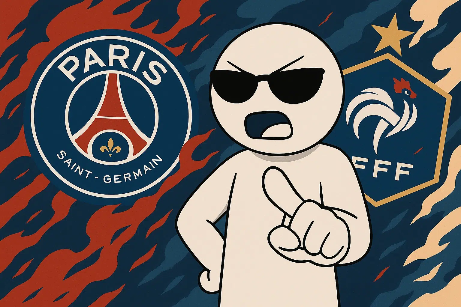 Illustration abstraite sur le conflit PSG FFF