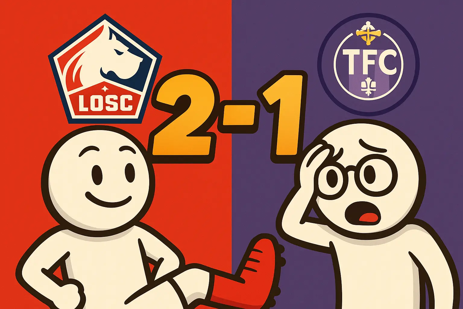 Ethan Mbappé célèbre le but de la victoire face à Toulouse