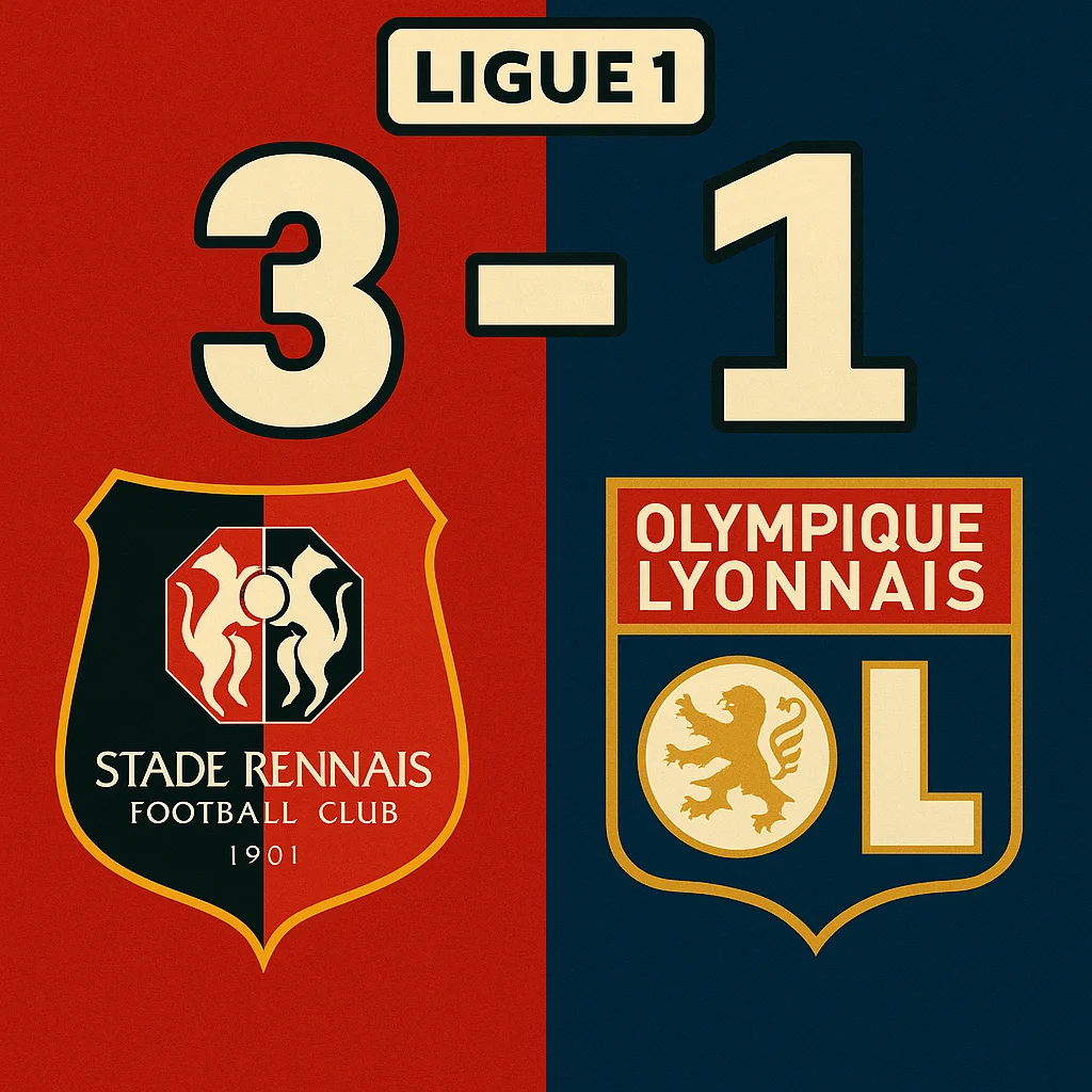 Rennes – Lyon (3-1) : résumé, stats et analyse du match (Ligue 1, J4)