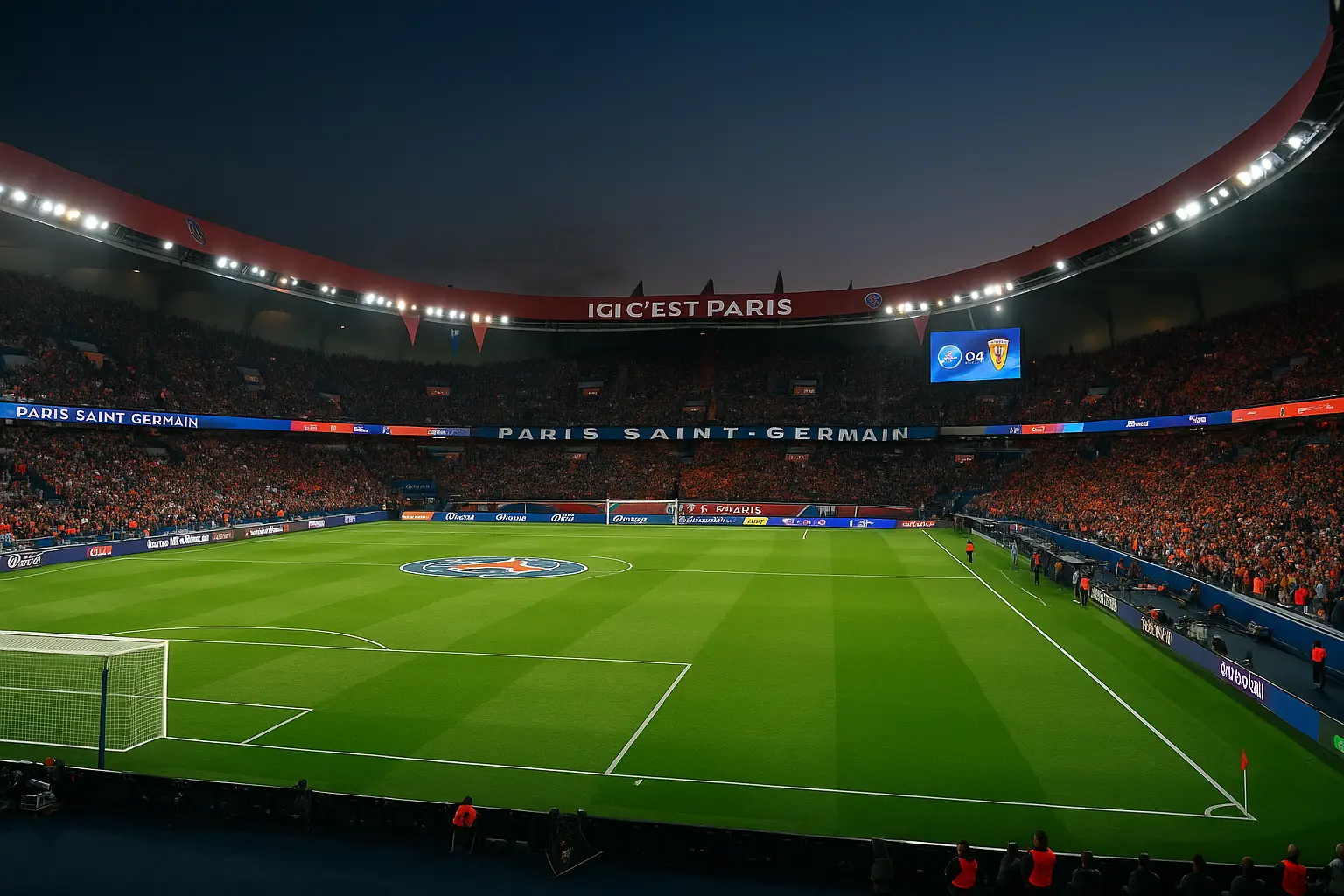 Parc des Princes avant PSG – Lens (Ligue 1, 14 septembre 2025)