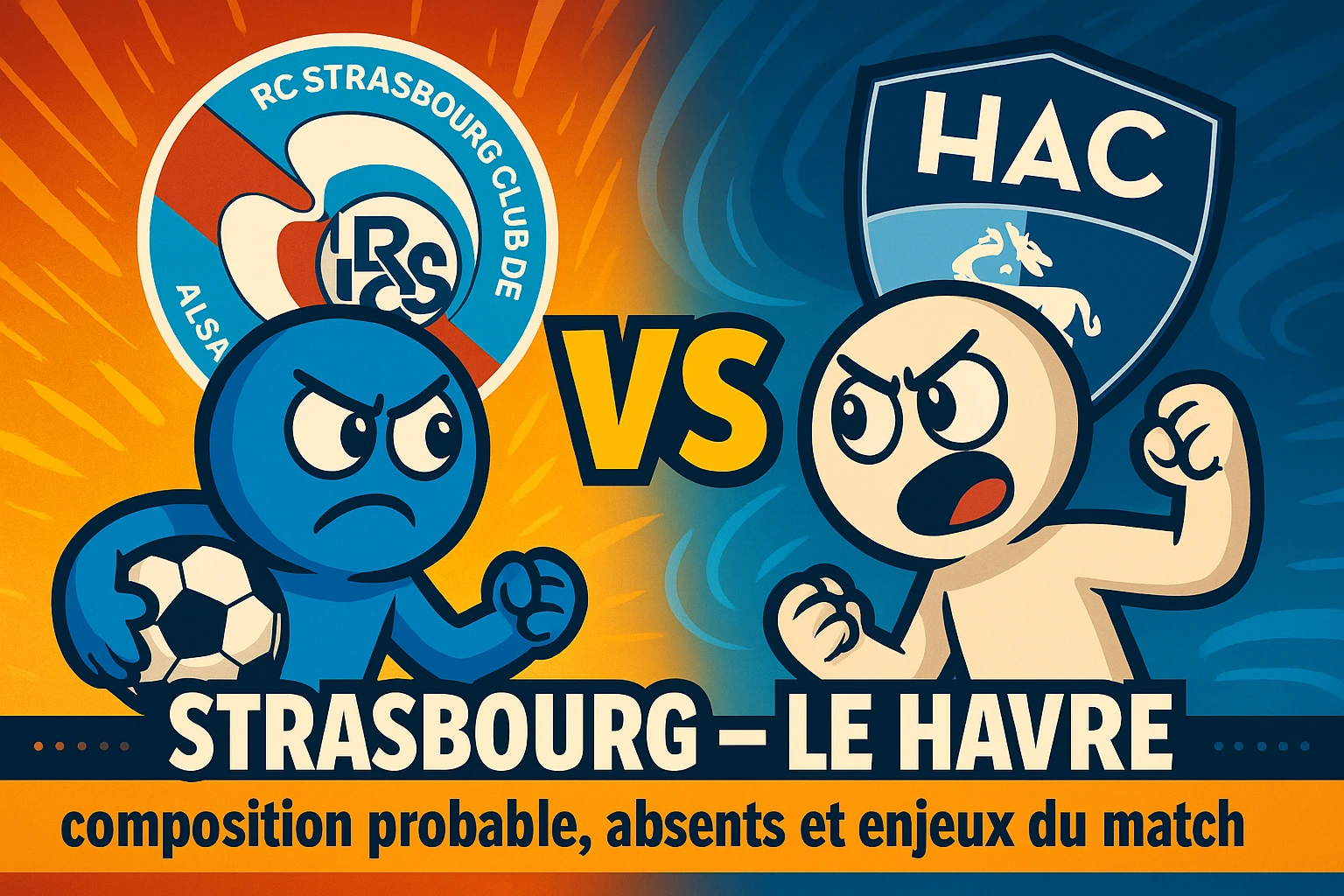 Strasbourg - Le Havre composition probable